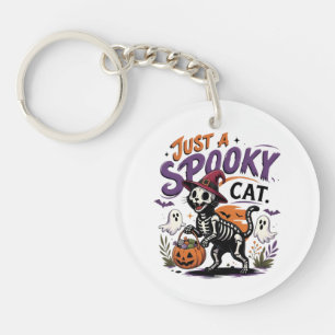 Llavero Sólo un gato espeluznante de Halloween 