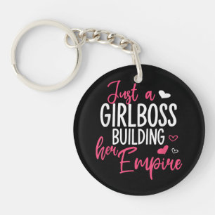 Llavero Sólo un jefe chica construyendo su imperio mujeres