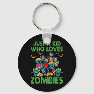 Llavero Solo un niño que ama a los zombis Halloween
