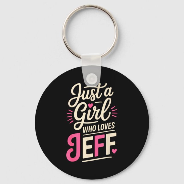 Llavero Solo una chica que ama a Jeff  (Anverso)