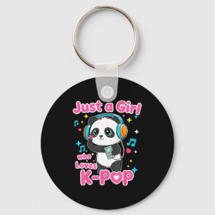 Llavero Sólo una chica que ama a K-p Panda lindo 