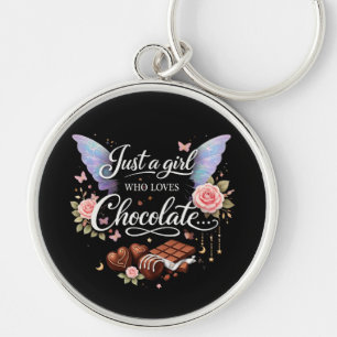 Llavero Sólo una chica que ama el chocolate