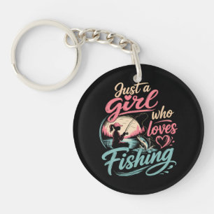 Llavero Sólo una chica que ama la pesca
