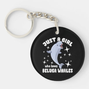 Llavero Solo una chica que ama las ballenas beluga