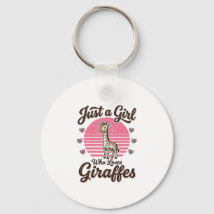 Llavero Solo una chica que ama las jirafas Diseño de camis