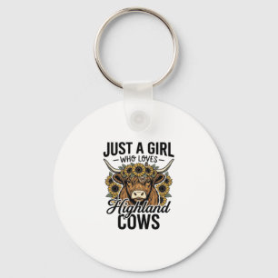 Llavero Solo Una Chica Que Ama Las Vacas De Las Tierras Al