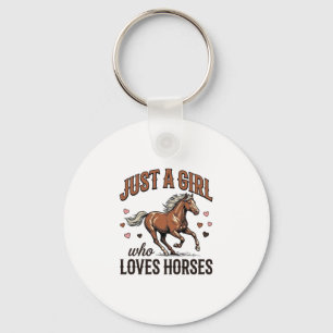 Llavero Solo Una Chica Que Ama Los Caballos Camiseta Vinta