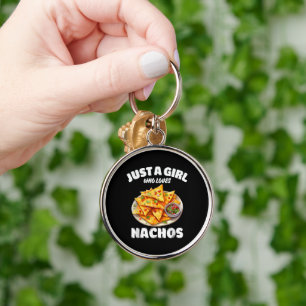Llavero Solo una chica que ama los nachos divertido amante