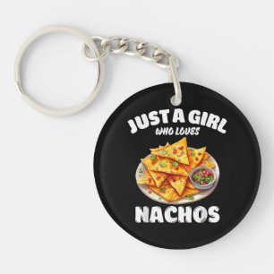 Llavero Sólo Una Chica Que Ama Los Nachos Divertido Amante