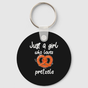 Llavero Sólo una chica que ama los pretzels divertido desa