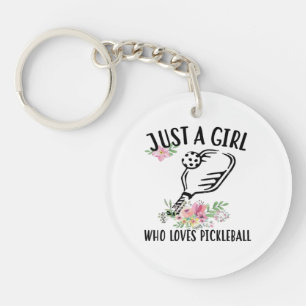 Llavero Sólo una chica que ama Pickleball