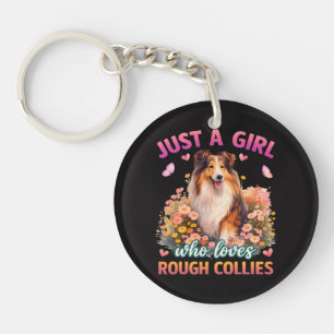 Llavero Solo una chica que ama Rough Collies