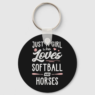 Llavero Solo Una Chica Que Ama Softll Y Caballos Regalo Mu