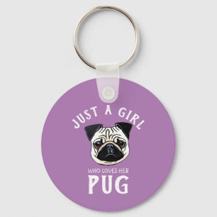 Llavero Sólo una chica que ama su Pug