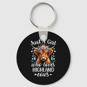 Llavero Solo Una Chica Que Ama Vacas Highland Escocesas Hi