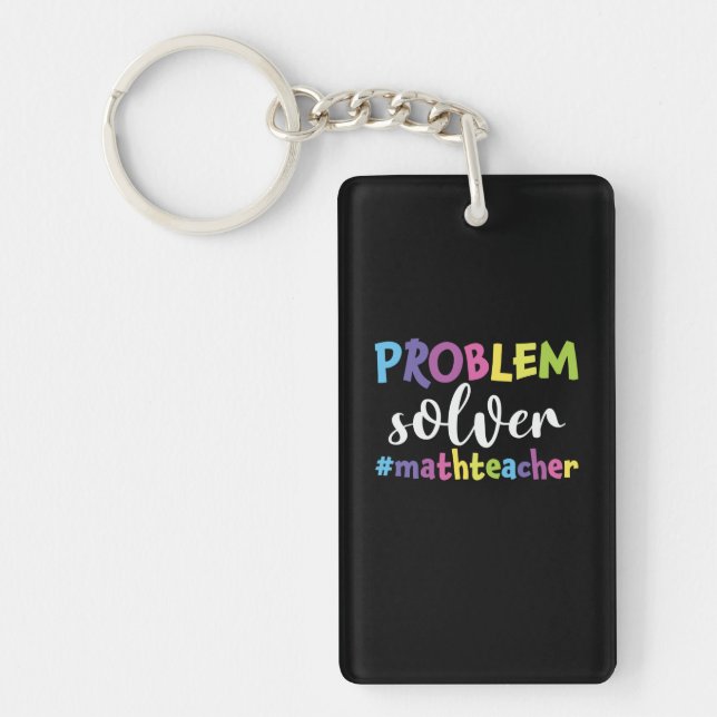 Llavero Solución de problemas del profesor de matemáticas (Frente)
