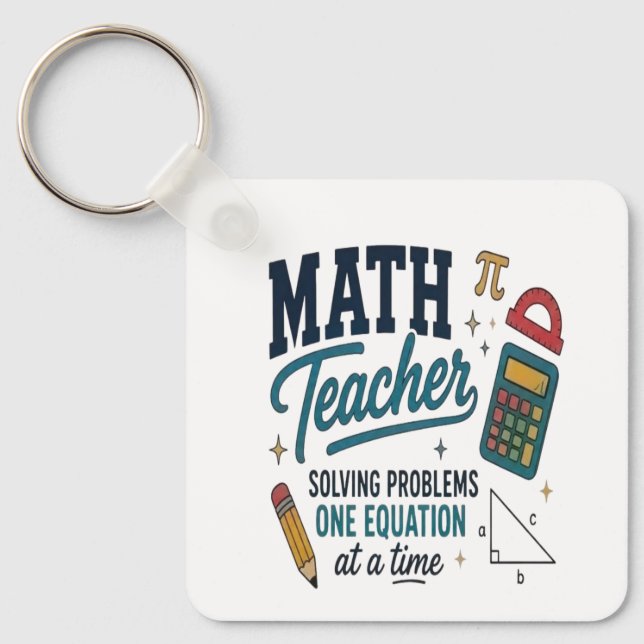 Llavero Solucionador de Problemas de Profesor de Matemátic (Anverso)
