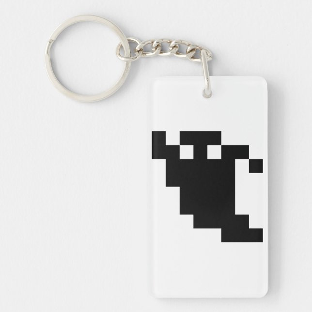 Llavero Sombra de fantasma de 8 bits (Frente)