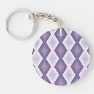 Llavero Sombras del patrón de diamantes de lavanda
