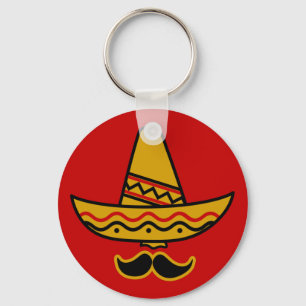 Llavero Sombrero and Moustache Keychain