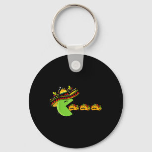 Llavero Sombrero Comiendo Tacos Graciosos Con Mustaches Ci