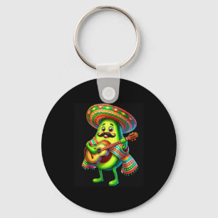 Llavero Sombrero de aguacate Guitarra Cinco De Mayo Niños