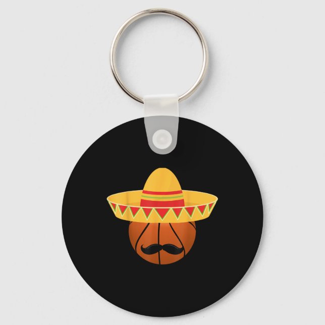 Llavero Sombrero De Baloncesto Para Cinco De Mayo Fiesta C (Anverso)