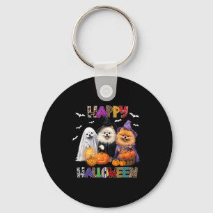 Llavero Sombrero de bruja de Halloween de perro Pomerania