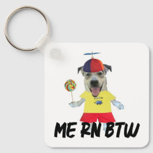 Llavero Sombrero de hélice de perro cita divertida