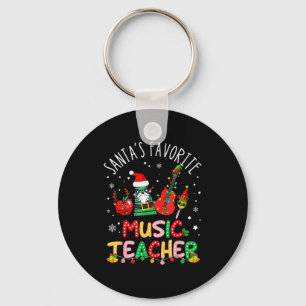 Llavero Sombrero de Santa de Navidad del profesor de músic