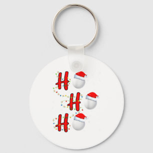 Llavero Sombrero de Santa de pelota de golf Ho Ho Ho hombr