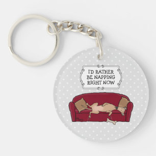 Llavero Sombrero Greyhound (flautista) Perro Lazy Sleeping