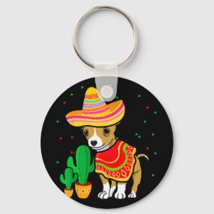 Llavero Sombrero mexicano de perro chihuahua