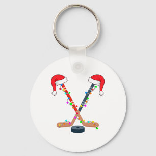 Llavero Sombrero Santa Hockey Luces Navidad Divertido Depo