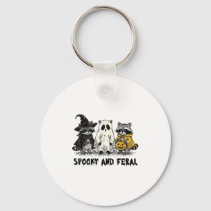 Llavero Sombreroso Y Feral Raccoon Halloween Sombrerosa Te