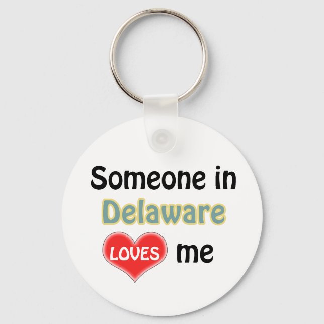 Llavero Someone in Delaware Loves me (Anverso)