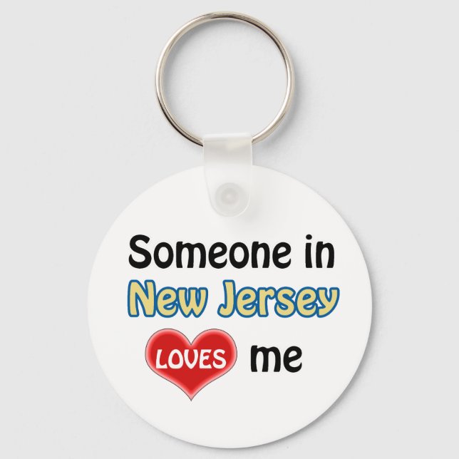 Llavero Someone in New Jersey Loves me (Anverso)