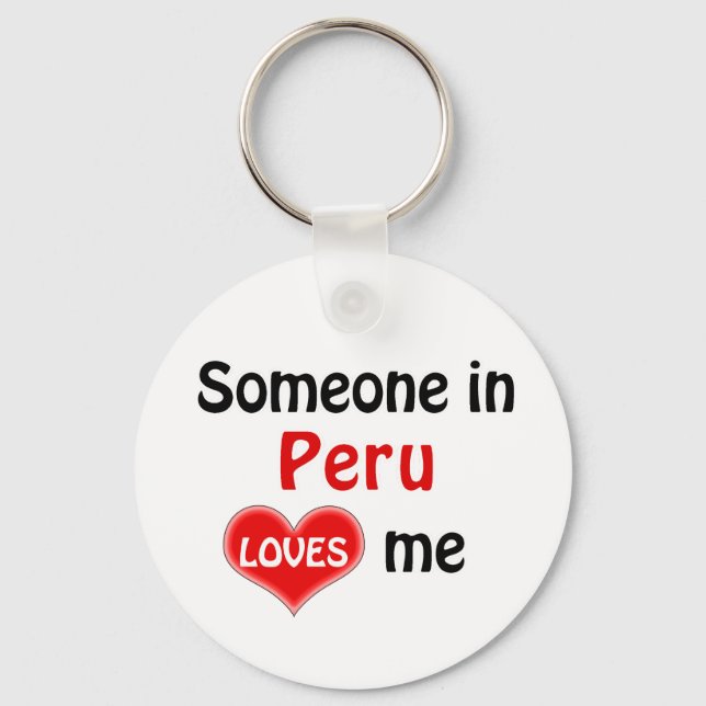 Llavero Someone in Peru Loves me (Anverso)
