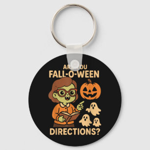 Llavero son direcciones divertidas de otoño o ween profeso