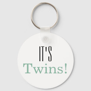 Llavero ¡Son gemelos! Cadena de claves de Baby Shower Part