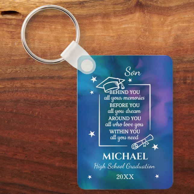 Llavero Son High School Graduation Name Year  (Anverso)