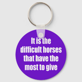 Llavero Son los caballos difíciles
