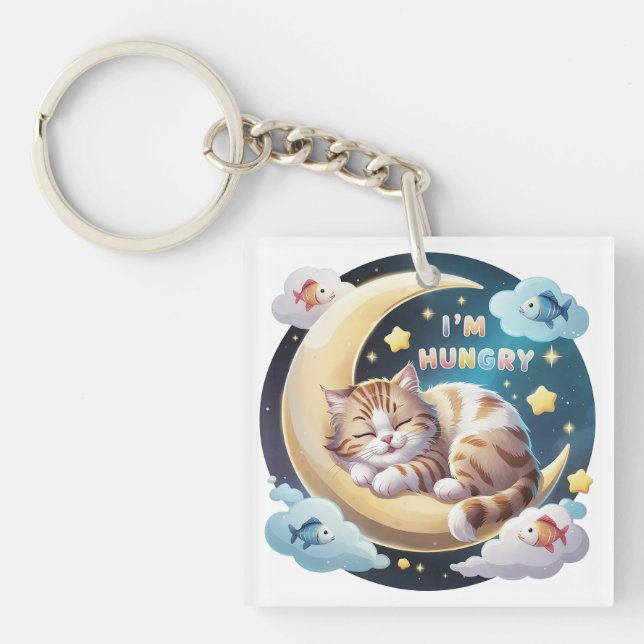 Llavero Soñando gatito (Frente)