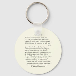 Llavero Sonnet # 17 de William Shakespeare
