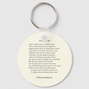 Llavero Sonnet # 18 de William Shakespeare