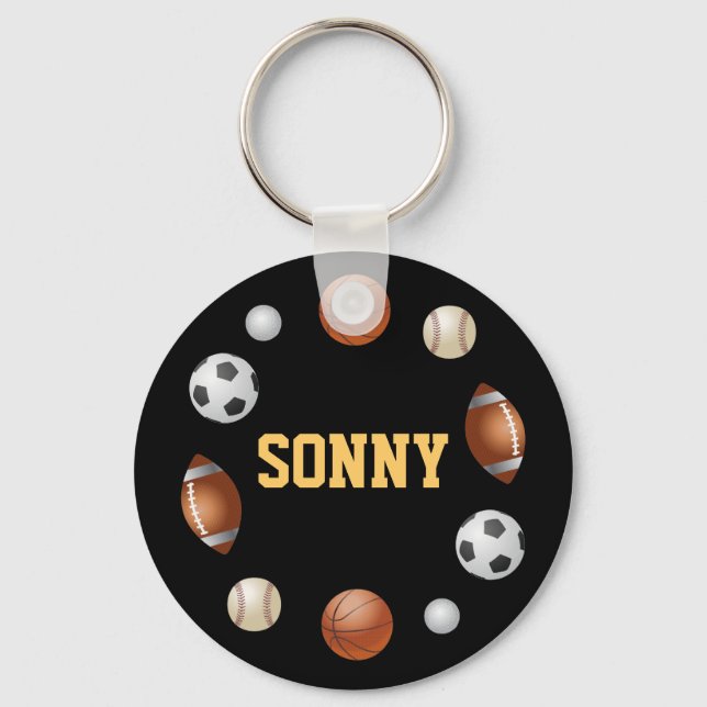 Llavero Sonny World of Sports Key Chain - Negro (Anverso)