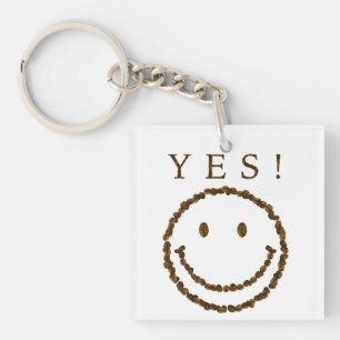 Llavero Sonríe con granos de café
