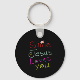 Llavero ‘Sonríe Jesús te Ama’ Nombre Personalizado Cristia