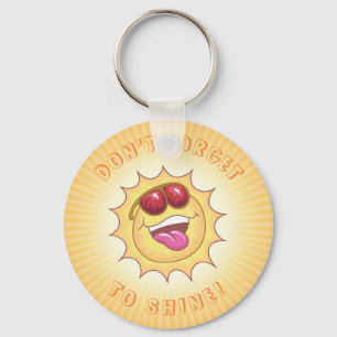 Llavero Sonriendo sol con firmeza