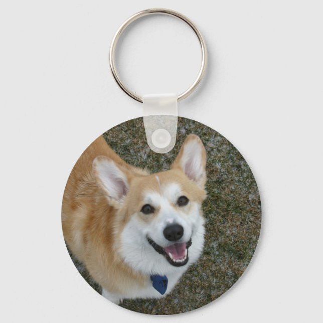 Llavero Sonriente Pembroke Welsh Corgi (Anverso)